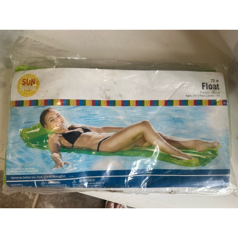 Sunshine Inflatable Adult  Raft Mattress‎ Swimming Pool Float 72" For Adults NEW